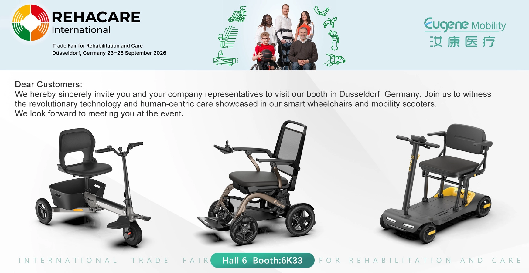 REHACARE 2026 Düsseldorf: Explore Foldable Mobility Scooters & Lightweight Wheelchairs at Booth 6K33